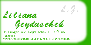 liliana geyduschek business card